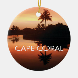 Cape Coral Florida Canal Sunset Keramisch Ornament
