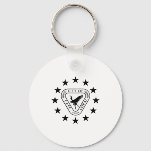 Cape Coral (Florida) City flag Sleutelhanger (Voorkant)