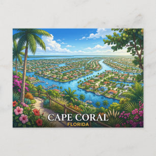 Cape Coral Florida Reizen Briefkaart