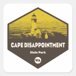 Cape Discussie State Park Washington Vierkante Sticker