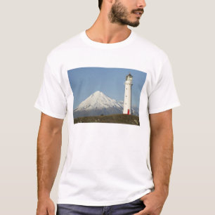 Cape Egmont-vuurtoren en Mt Taranaki / Mt T-shirt