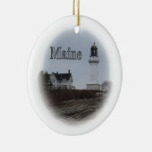 Cape Elizabeth Lighthouse Keramisch Ornament (Rechts)