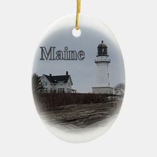 Cape Elizabeth Lighthouse Keramisch Ornament