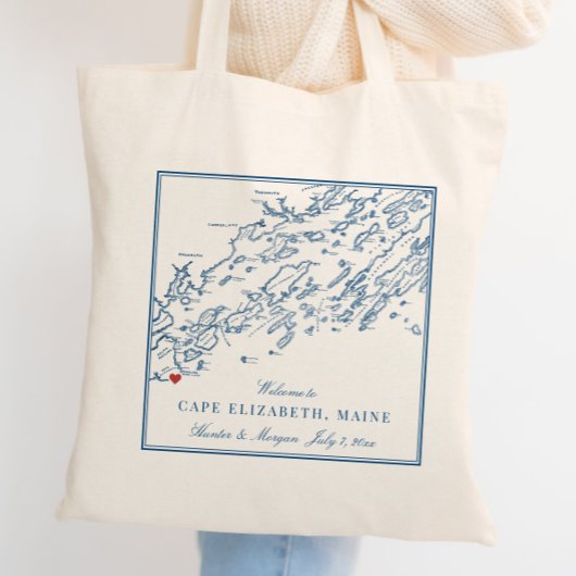 Cape Elizabeth Maine Bestemming Bruiloft Welkom Tote Bag