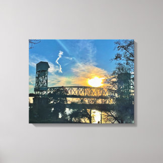 Cape Fear Memorial Bridge Wilmington NC Canvas Afdruk