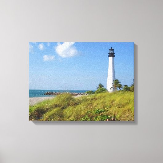 Cape Florida Lighthouse Canvas Afdrukken (Voorkant)