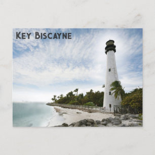 Cape Florida Lighthouse Key Biscayne Travel Briefkaart