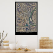 Cape Girardeau Missouri Satellite Map Poster (Keuken)