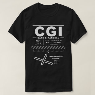 Cape Girardeau Regional Airport CGI USAA T-shirt