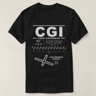 Cape Girardeau Regional Airport CGI USAA T-shirt