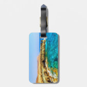 Cape Greco Cyprus gestileerd Bagagelabel (Achterkant verticaal)
