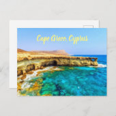 Cape Greco Cyprus gestileerd Briefkaart (Voorkant / Achterkant)