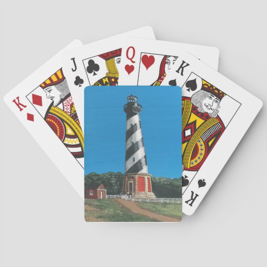 Cape Hatteras Lighthouders die kaarten afspelen (Achterkant)