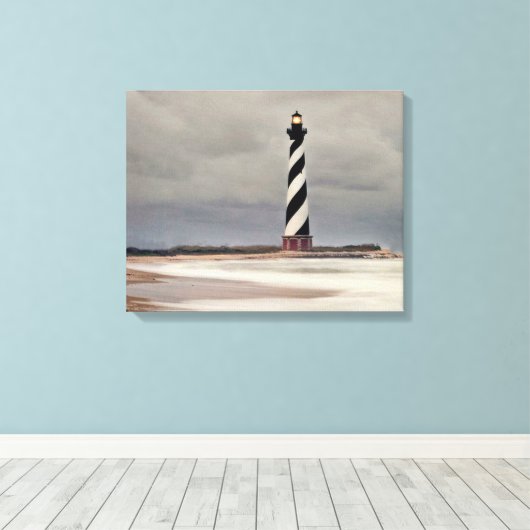 CAPE HATTERAS LIGHTHOUSE CANVAS AFDRUK (Insitu (Houten vloer))