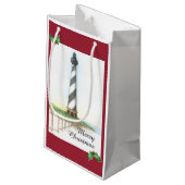 Cape Hatteras Lighthouse Holiday Gift Bag Klein Cadeauzakje (Achterkant Gekanteld)
