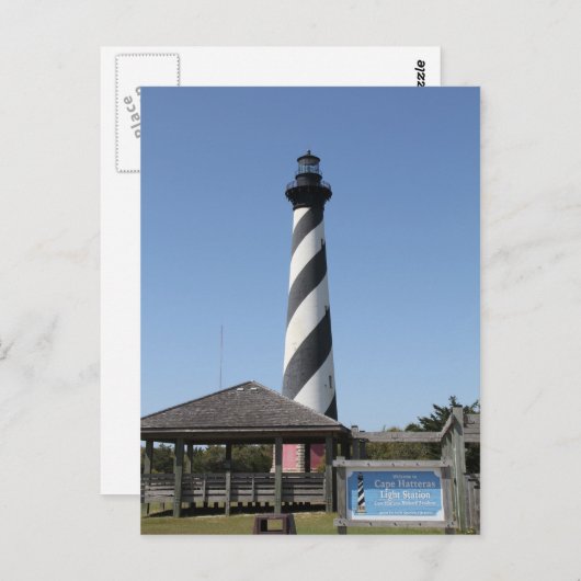 Cape Hatteras Lighthouse NC, carte postale (Devant / Derrière)