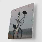 CAPE HATTERAS LIGHTHOUSE VIERKANTE KLOK (Hoek)