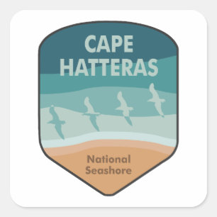 Cape Hatteras National Seashore Seagulls Vierkante Sticker