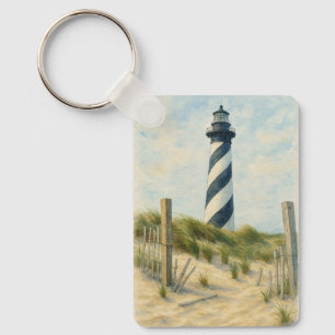 Cape Hatteras Vuurtoren Aquarel Sleutelhanger
