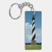 Cape Hatteras vuurtoren Buitenbanken NC Sleutelhanger (Voorkant Links)