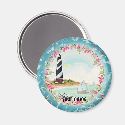 Cape Hatteras vuurtoren Magnet Magneet (Voorkant / Achterkant)