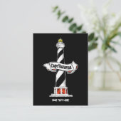 Cape Hatteras Vuurtoren zwart-wit Briefkaart (Staand voorkant)
