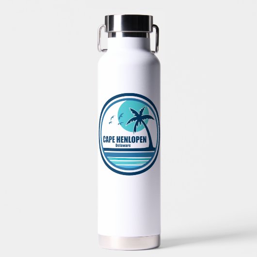 Cape Henlopen Delaware Palm Tree Vogels Waterfles (Voorkant)