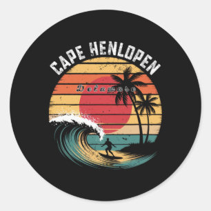 Cape Henlopen State Park Delaware Strand Surfen Ronde Sticker