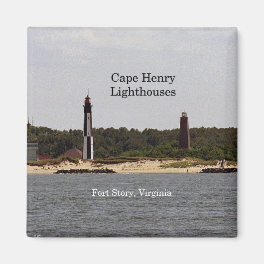 Cape Henry Lighthouses magnet Magneet (Voorkant)