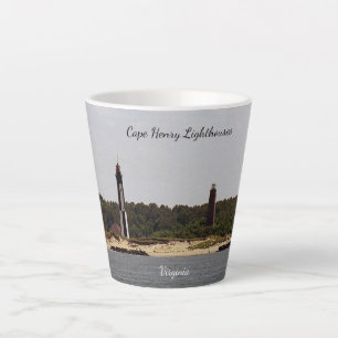 Cape Henry-vuurtoren latte mok