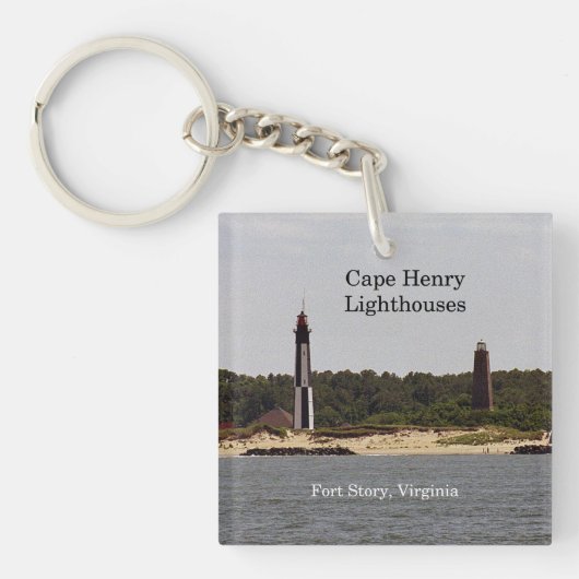 Cape Henry-vuurtoren sleutelhanger (Voorkant)