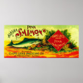 Cape Lees Salmon Can LabelBurroughs Bay, AK Poster (Voorkant)