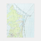 Cape Lookout National Seashore & Morehead City Map Fleece Deken (Voorkant)