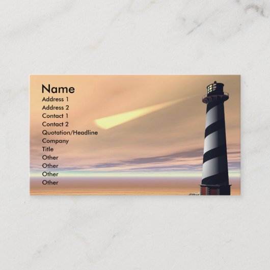 CAPE LOOKOUT VISITEKAARTJE (Voorkant)