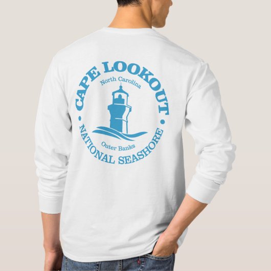 Cape Lookout (vuurtoren) T-shirt (Achterkant)