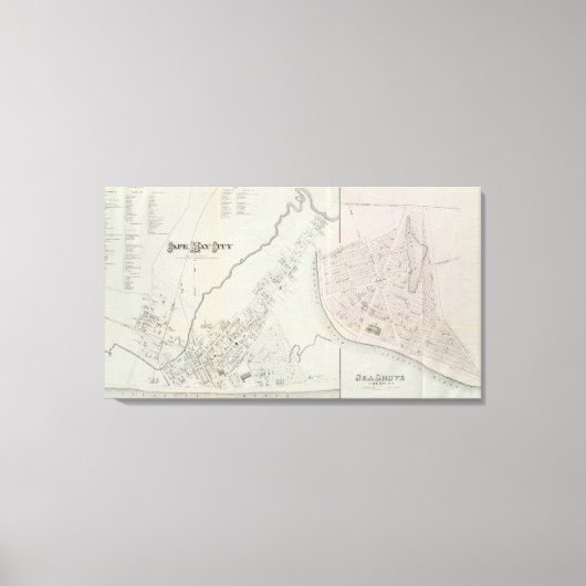 Cape May City en Zee Grove, New Jersey Canvas Afdruk (Voorkant)