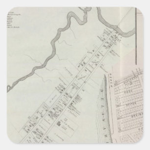 Cape May City en Zee Grove, New Jersey Vierkante Sticker