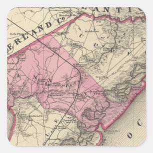 Cape May County, NJ Vierkante Sticker