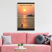 Cape May Land & Zee Wrapped Canvas (Insitu (Woonkamer))