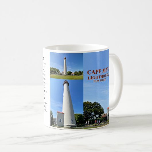 Cape May Lighthouse, New Jersey Mug (Devant droit)