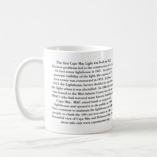 Cape May Lighthouse, New Jersey Mug (Gauche)