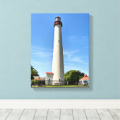 Cape May Lighthouse, New Jersey Wrapped Canvas Afdruk (Insitu (Houten vloer))