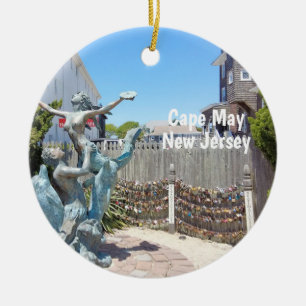 Cape May Love Locks Keramisch Ornament
