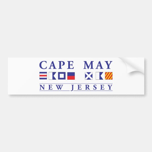 Cape May New Jersey Bumpersticker (Voorkant)