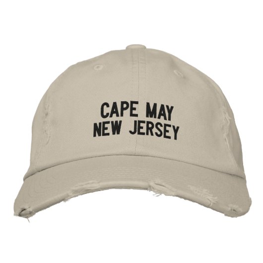 Cape May, New Jersey Casquette brodé (Devant)