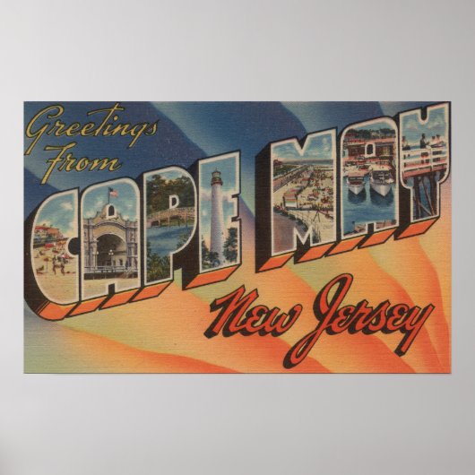 Cape May, New Jersey - grote brievenbussen Poster (Voorkant)