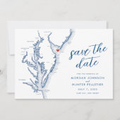 Cape May New Jersey Huwelijkskaart Modern Save The Date (Voorkant)