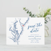 Cape May New Jersey Huwelijkskaart Modern Save The Date (Staand voorkant)