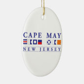 Cape May New Jersey Keramisch Ornament (Rechts)