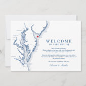 Cape May New Jersey Mariage Programme de Bienvenue (Devant)